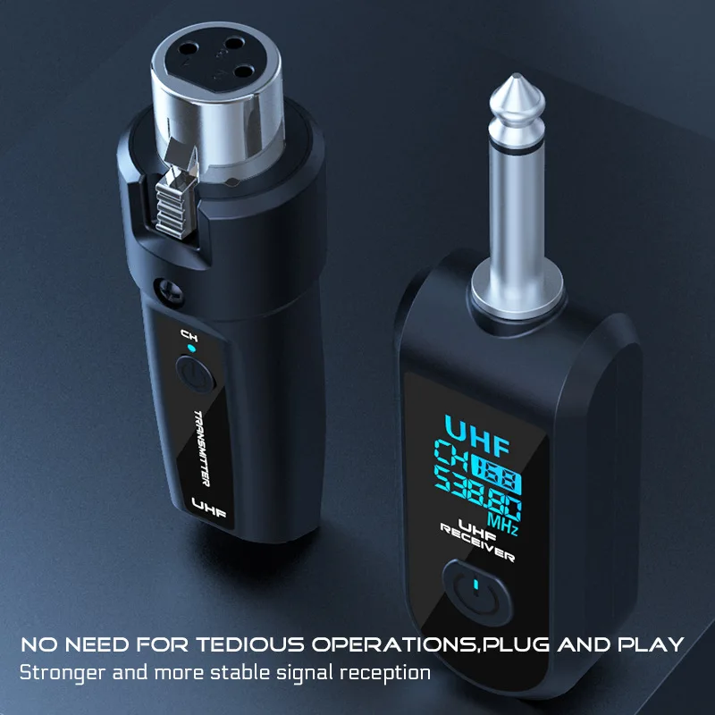 Wireless Microphone Transmitter Receiver System 2.4G XLR for Audio Mixer