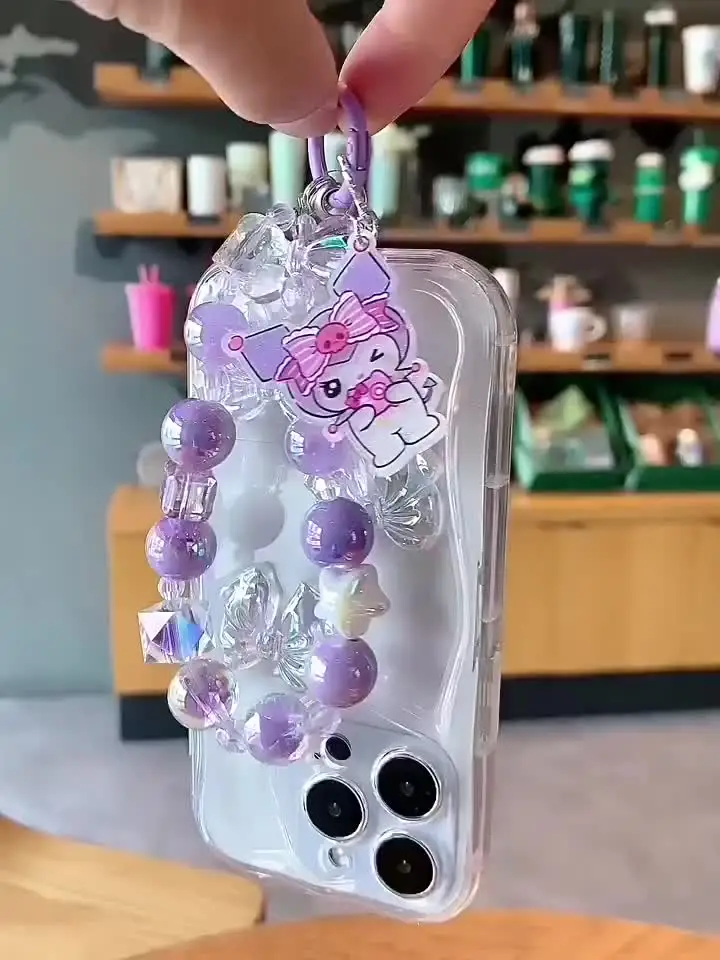 Sanrio мультфильм кристалл мобильный телефон подвесная цепочка чехол для телефона
