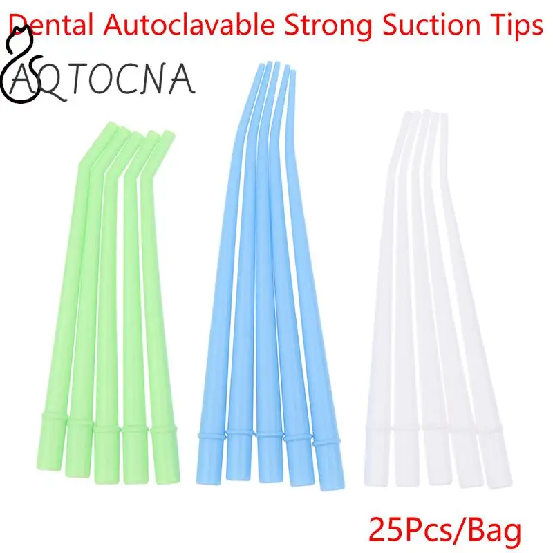 

25pcs Disposable Dental Saliva Ejector Surgical Suction Tips Long Slim Type Dentistry Clinic Strong Suction Tube Dentist Tools