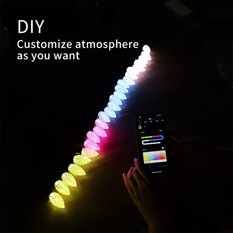 50nodes addressable RGB C9 DC12V WS2811 LED Christmas pixel