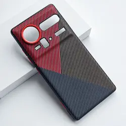 Luxury PU Leather Matte Splicing Protective Back Phone Cover Shell for ZTE nubia Z70S Ultra (Style 1)