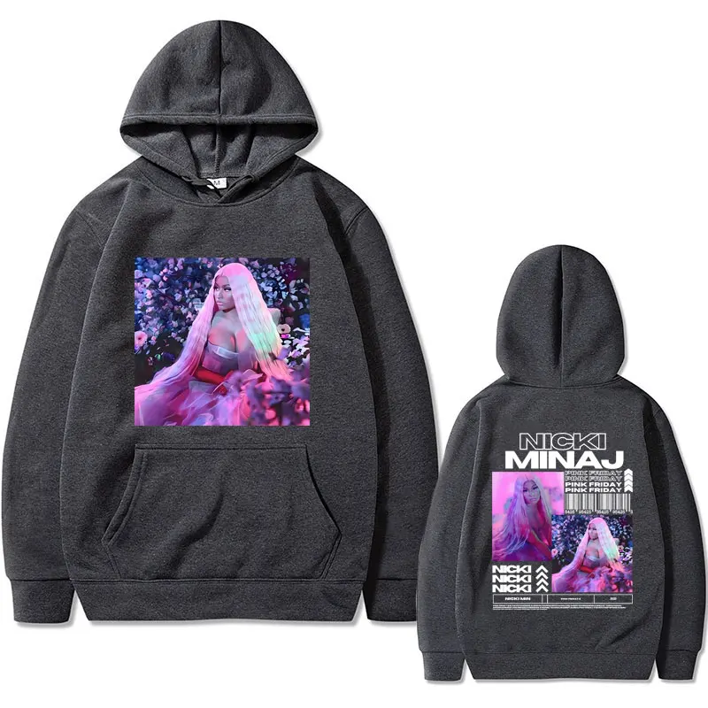 Nicki Minaj Pink Friday Album Print Hoodie Men's Hip Hop Oversized Streetwear Men Women Fashion Hoodies Male Vintage Sweatshirt
