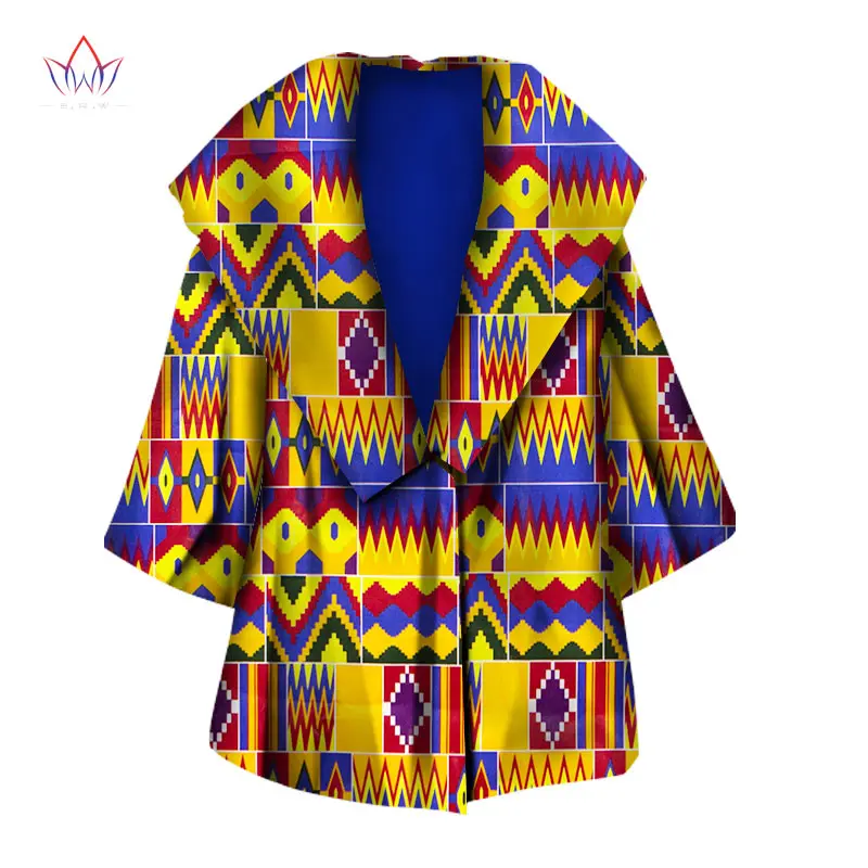Bintarealwax African Coat For Women Dashiki Fashion Long Sleeve Africa Clothing Bazin Riche Plus