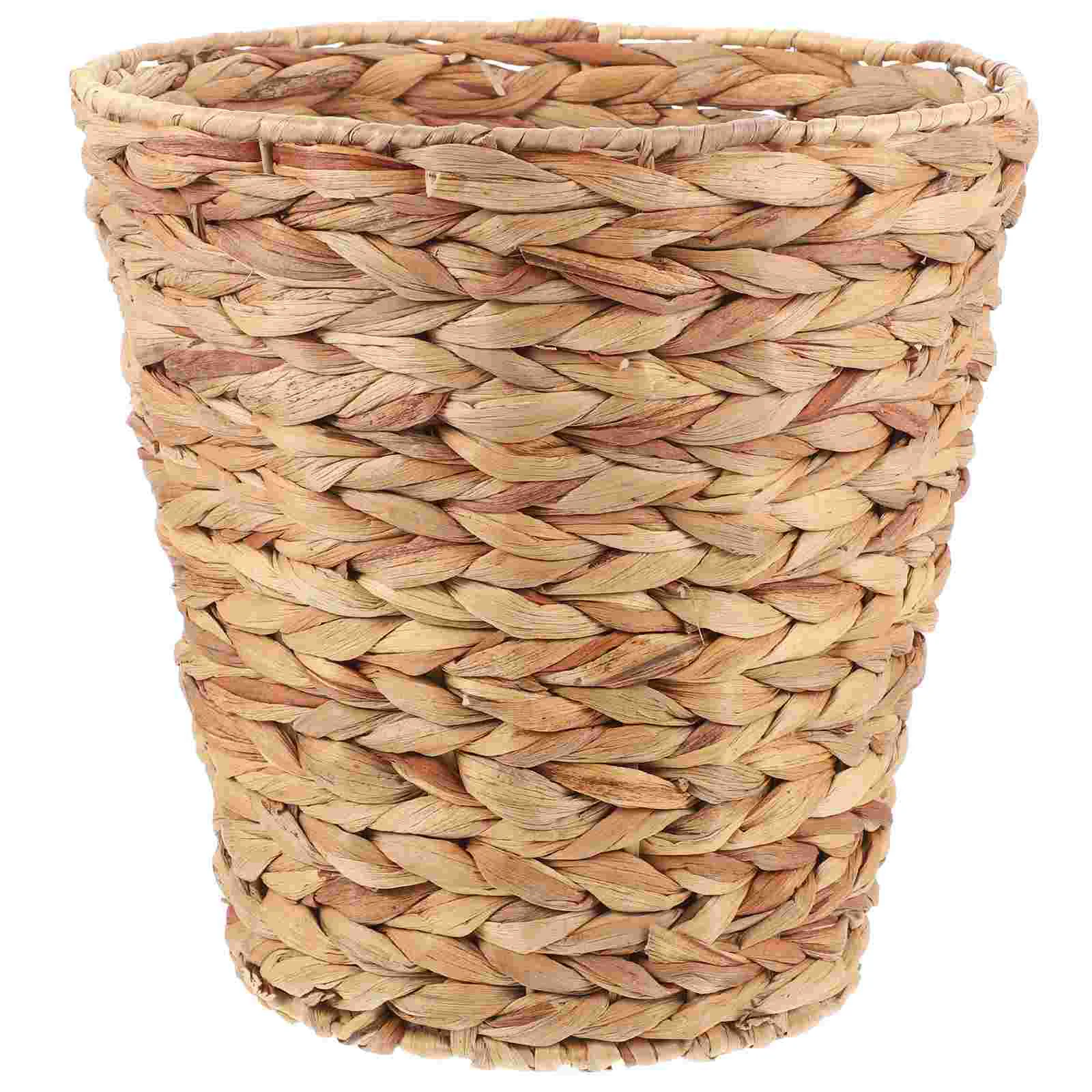 

Storage Basket Toy Baskets Rubbish Container Clothes Waste Simple Trash Can Sundries Rattan Flower