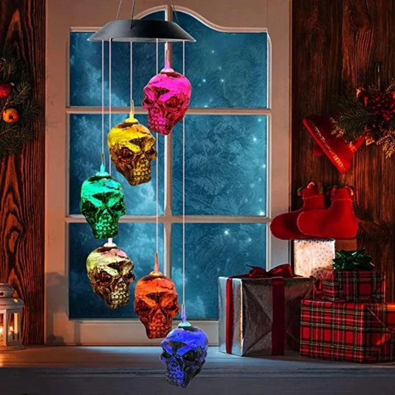 

LED Solar Wind Chime Crystal Ball Hummingbird Wind Chime Light Color Changing Waterproof Hanging Solar Light for Home Garden