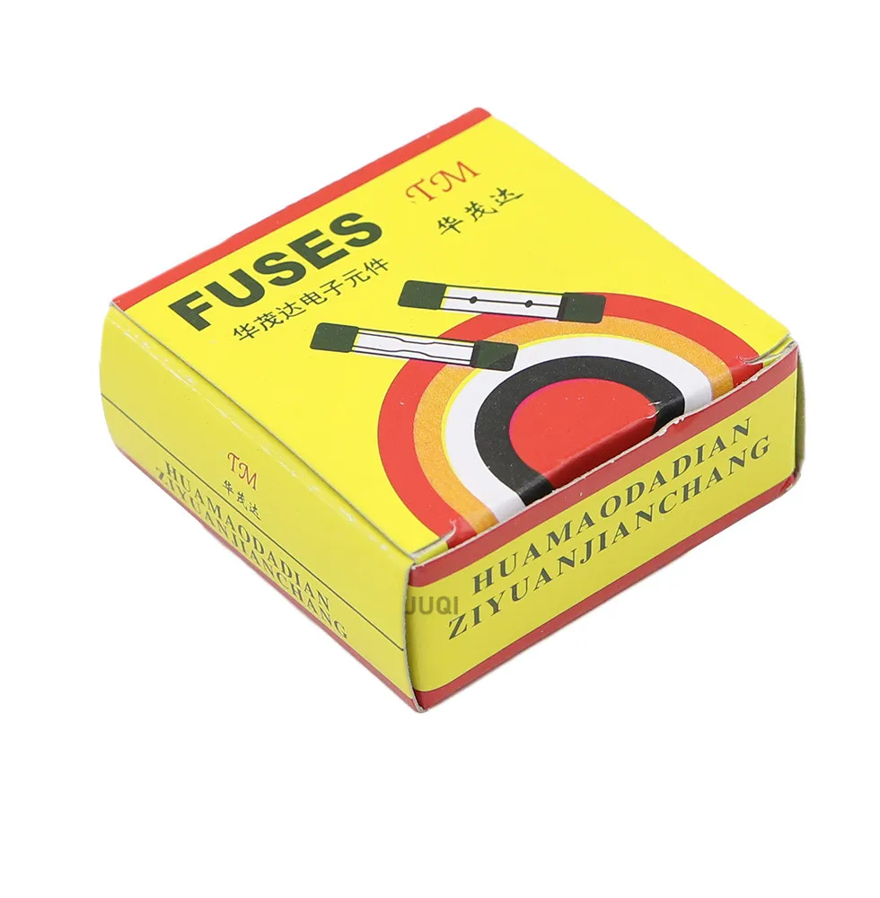 Glass Tube Fuse Kit Fast Acting Fuse 100pcs 5x20mm 250V 0.2A-30A