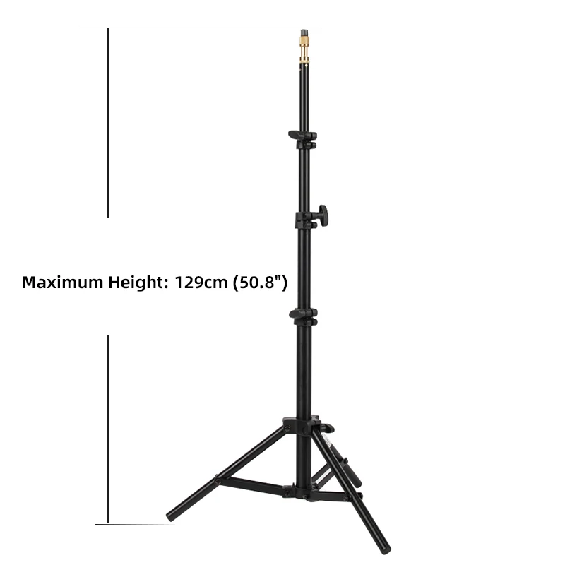 KUPO 033 Low Mini Kit Stand, Max Height 129cm (50.8"), Brass 5/8&rdquo; (16mm) Baby Stud
