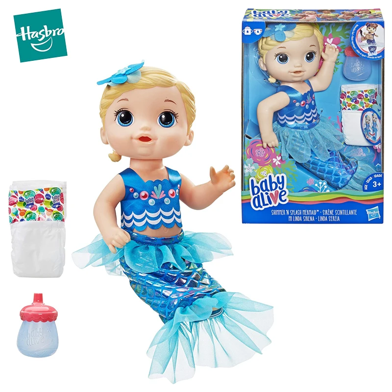 Original Hasbro Baby Alive Bebe Reborn Doll Mermaid  Kids Dolls Toys Bonecas Baby Reborn Dolls for Girls Kit Reborn Doll Gifts