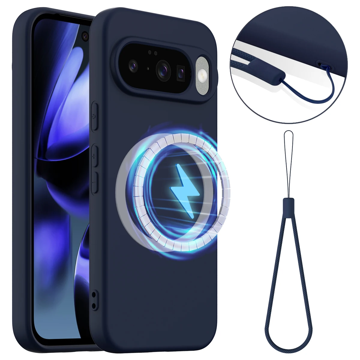 Coque Magsafe Pour Google Pixel 9A - Silicone TPU Anti-choc, Protection Caméra - Magnétique