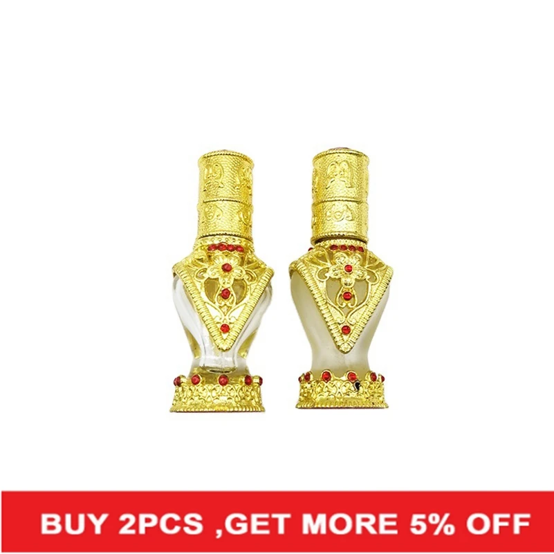 8ml waist-skimming embroidery colour bottle Dubai perfume dispenser bottle Fragrance metal bottle Essential oil Glass Empty Bott