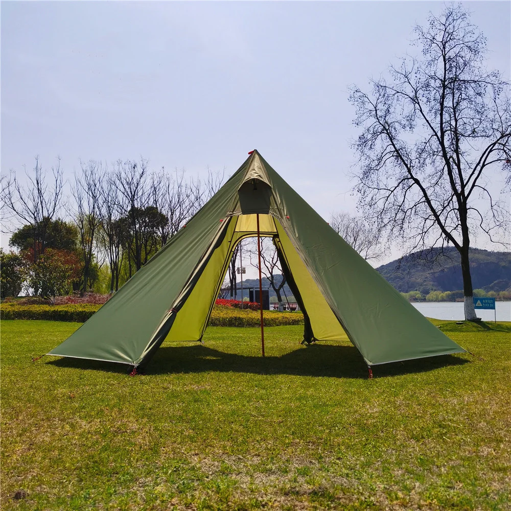 Enlarged Size Pyramid Tent With A Chimney Hole,Height 220cm Ultralight Outdoor Camping Teepee Awnings Shelter Backpacking Tent