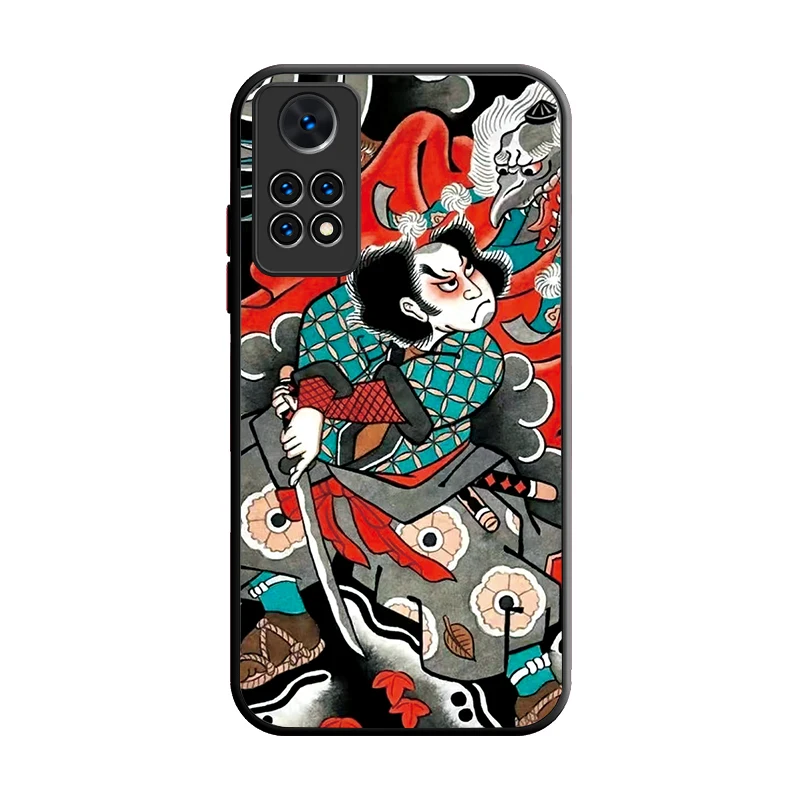 Ukiyo-e Samurai Sea Wave Design Phone Case