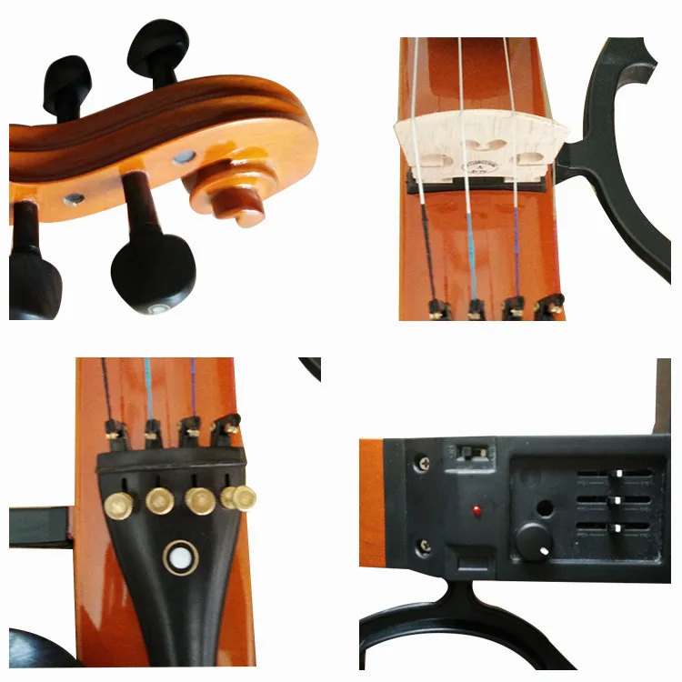 4/4 All handmade electronic violin Maple solid wood Electric violin Stringed Instrument