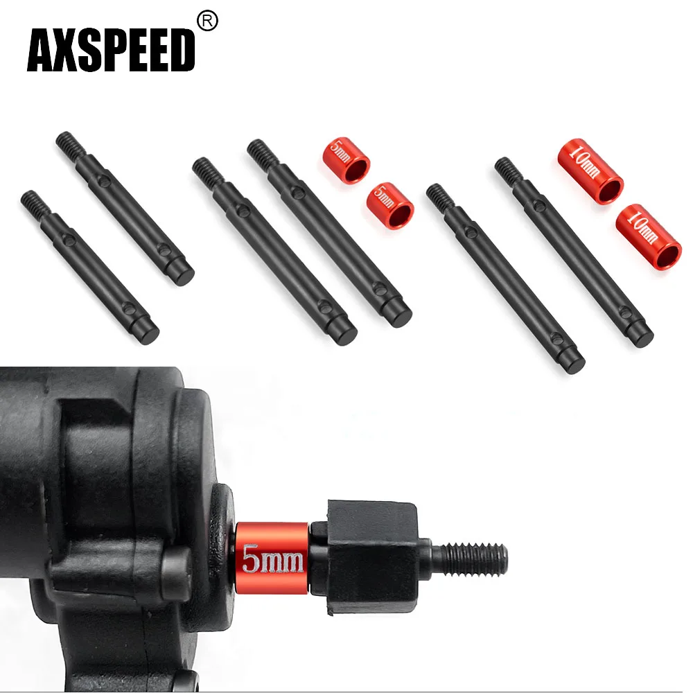 AXSPEED Stahl verlängert 5 mm/10 mm Portal Schaft Achse Antriebsrad Welle für Redcat Ascent 1/18 RC Crawler Auto Upgrade Teile