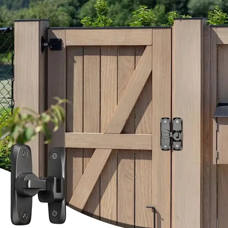 Flipping Action Door Lock Heavy Duty Cabinet Latch Aluminum Alloy Anti-theft Hardware 90/180 Swing Door Latch For Gate Barn