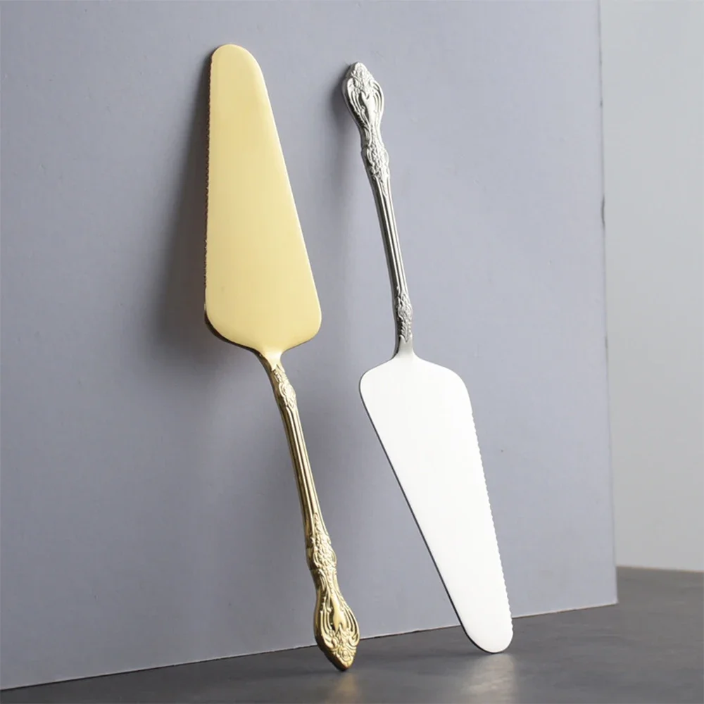 Gold Cake Shovel Spatula Baking Pastry Tools Wedding Cake Serve Party Decorating Shovel Restaurant Silverware cake decorating tools cake baking tools cake making tools