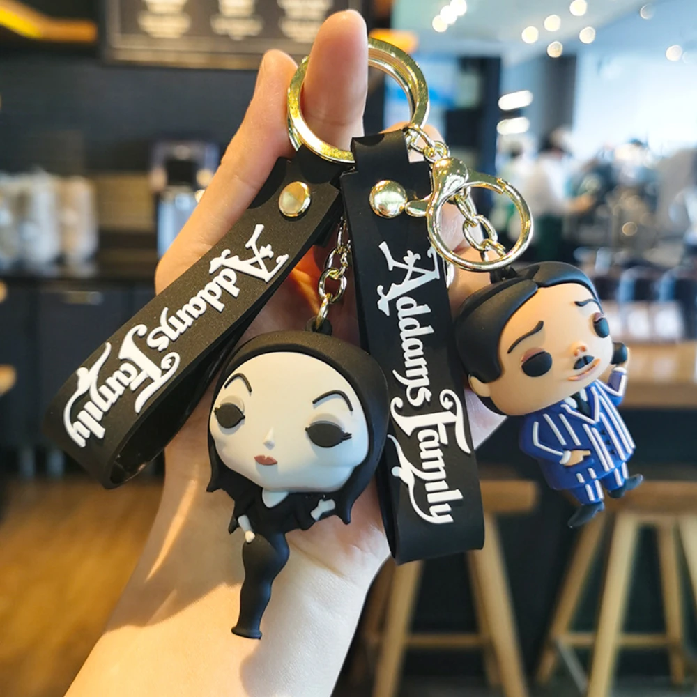 Halloween Keychain Horror Wednesday Addams Silicone Thing Hand Doll