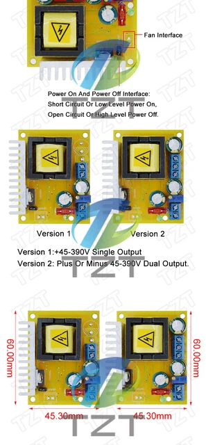 High Voltage Capacitor DC-DC Step-up Modul 8-32V Bis 45V-390V – ZVS Hochspannungskondensator Ladeplatine Für Bastler AC DC High Voltage