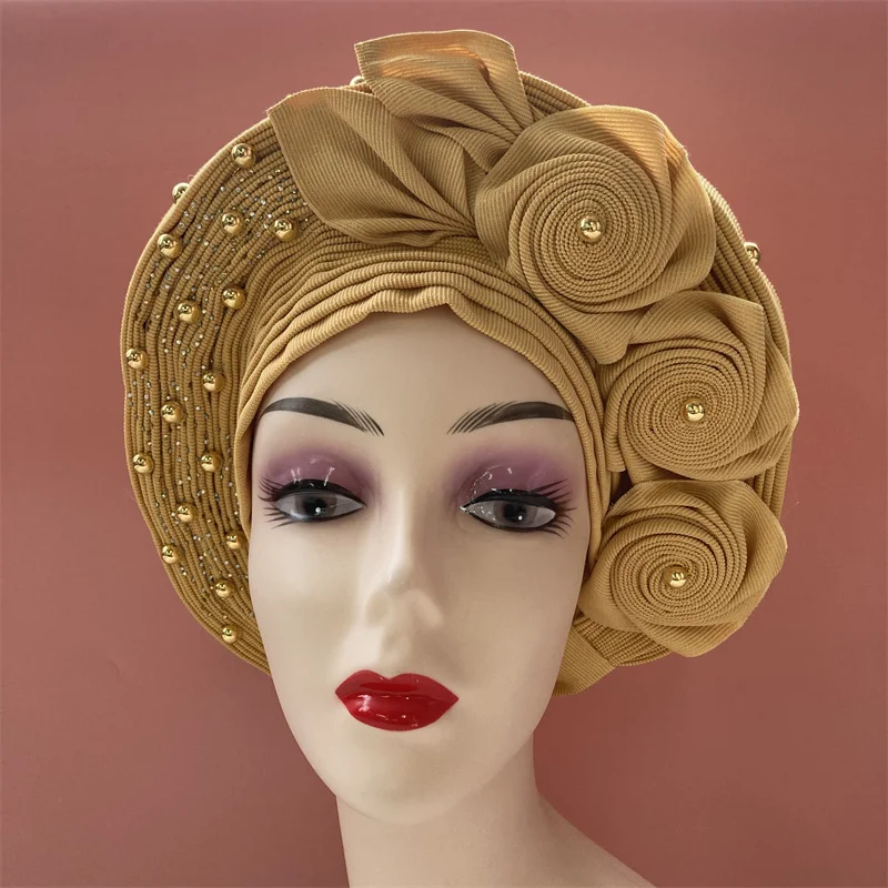 African Headties Nigeriano Gi&agrave; Fatto Auto Gele Headtie