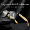 Men Women's Trendy Multifocal Reading Glasses Wooden Blue Light Blocking Near Far Eyewear Progressive Presbyopia Eyeglasses 1