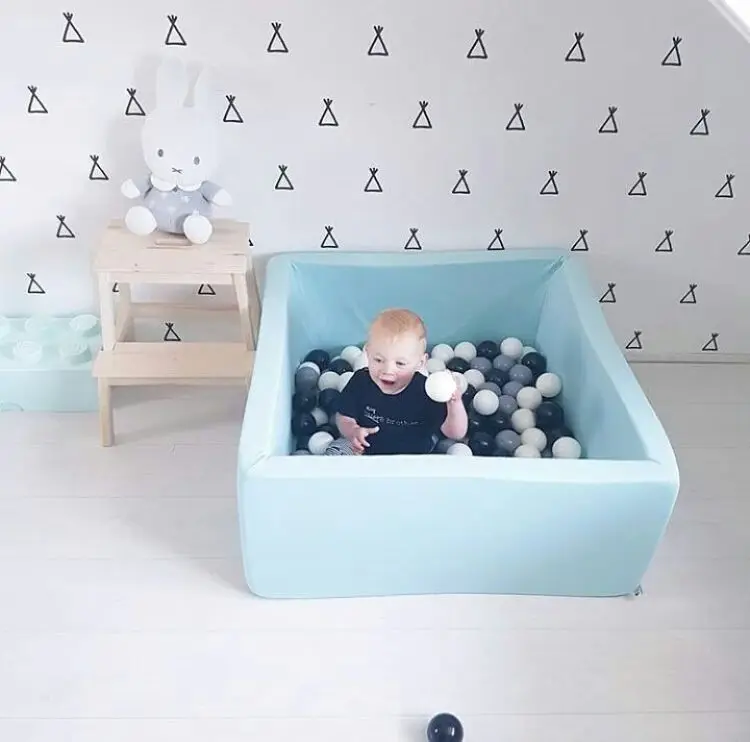 Quadratisches Bällebad für Kinder aus Schaumstoff | Kinder Baby Ozeanbälle Pools Babiesdecor.myshopify.com