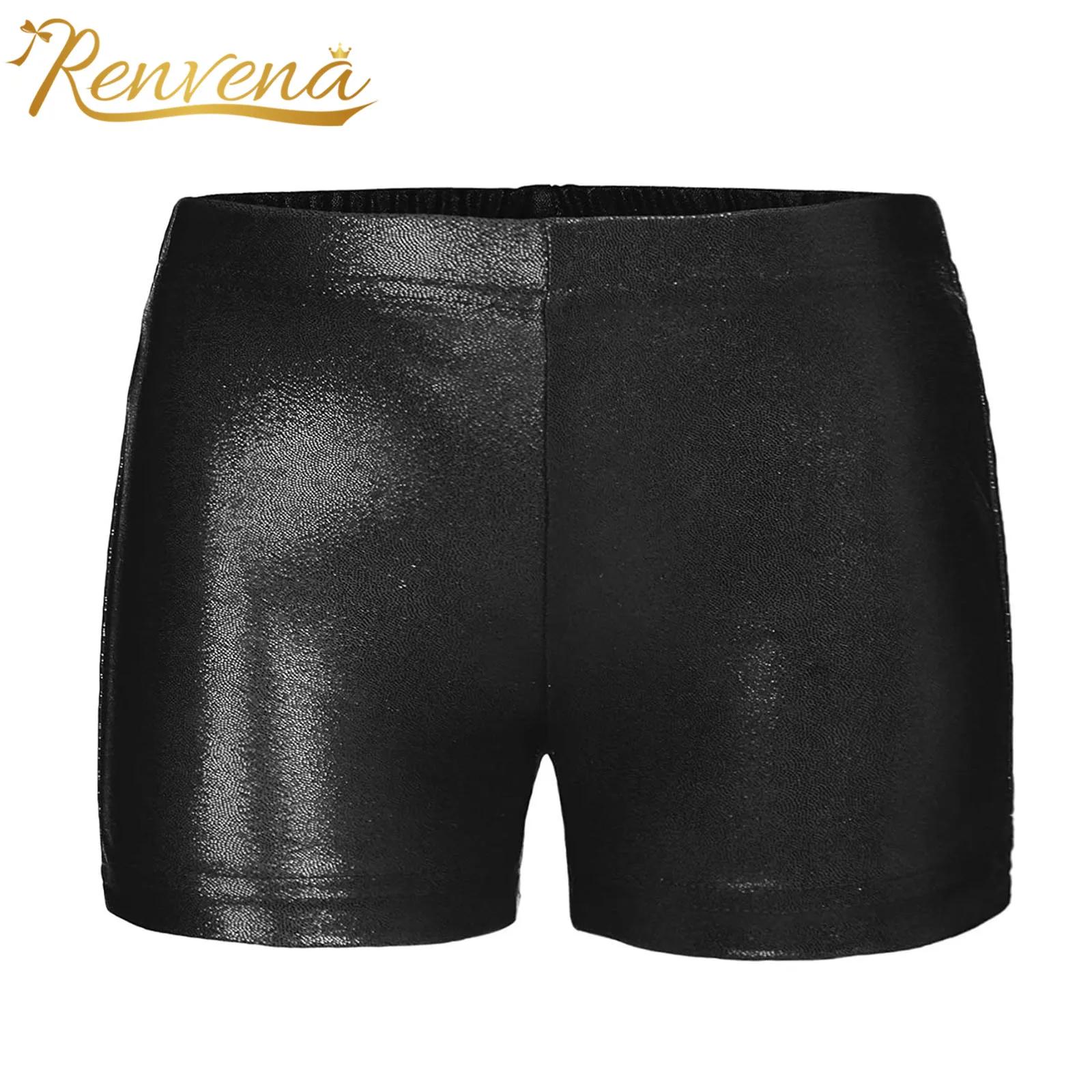

Kids Girl Short Pants Shiny Metallic Shorts Ballet Dance Bottoms Yoga Sports Gymnastic Workout Dancewear Children Shorts