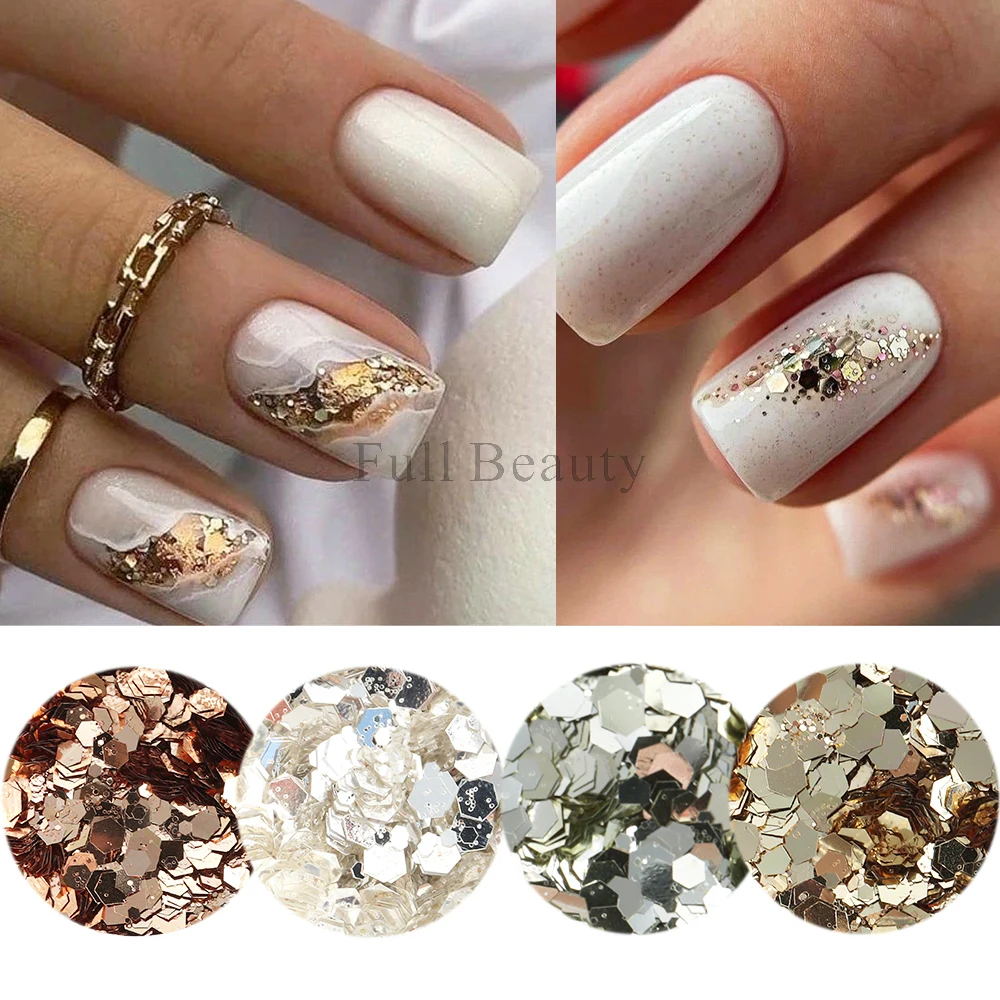 Black Friday 2 Boxes of Moonlight White Gold Nail Powder Glitter Aurora  Mirror Rubbing Dust Solid Nail Art Chrome Pigment Shining Glitter Manicure  Decoration | SHEIN