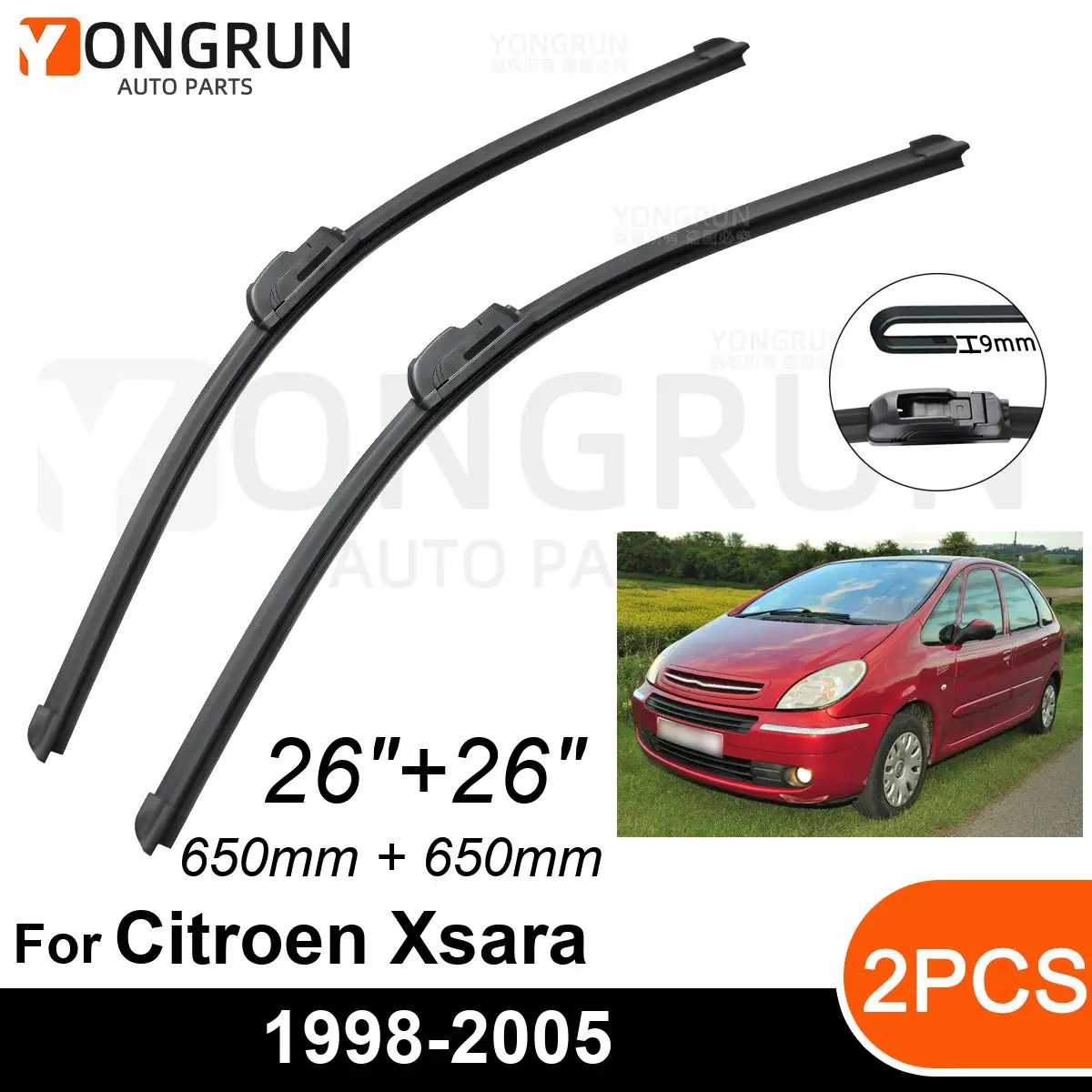 

Стеклоочистители для Citroen Xsara Picasso 1998-2005, 26 + 26 дюймов