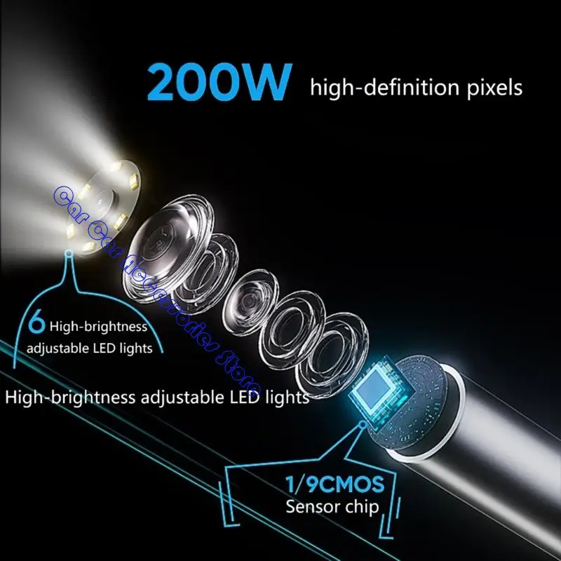 242d 산업 내시경 검사 카메라 6mm/8mm 렌즈 보스코프 카메라 조절 가능한 가벼운 유연한 내시경 카메라