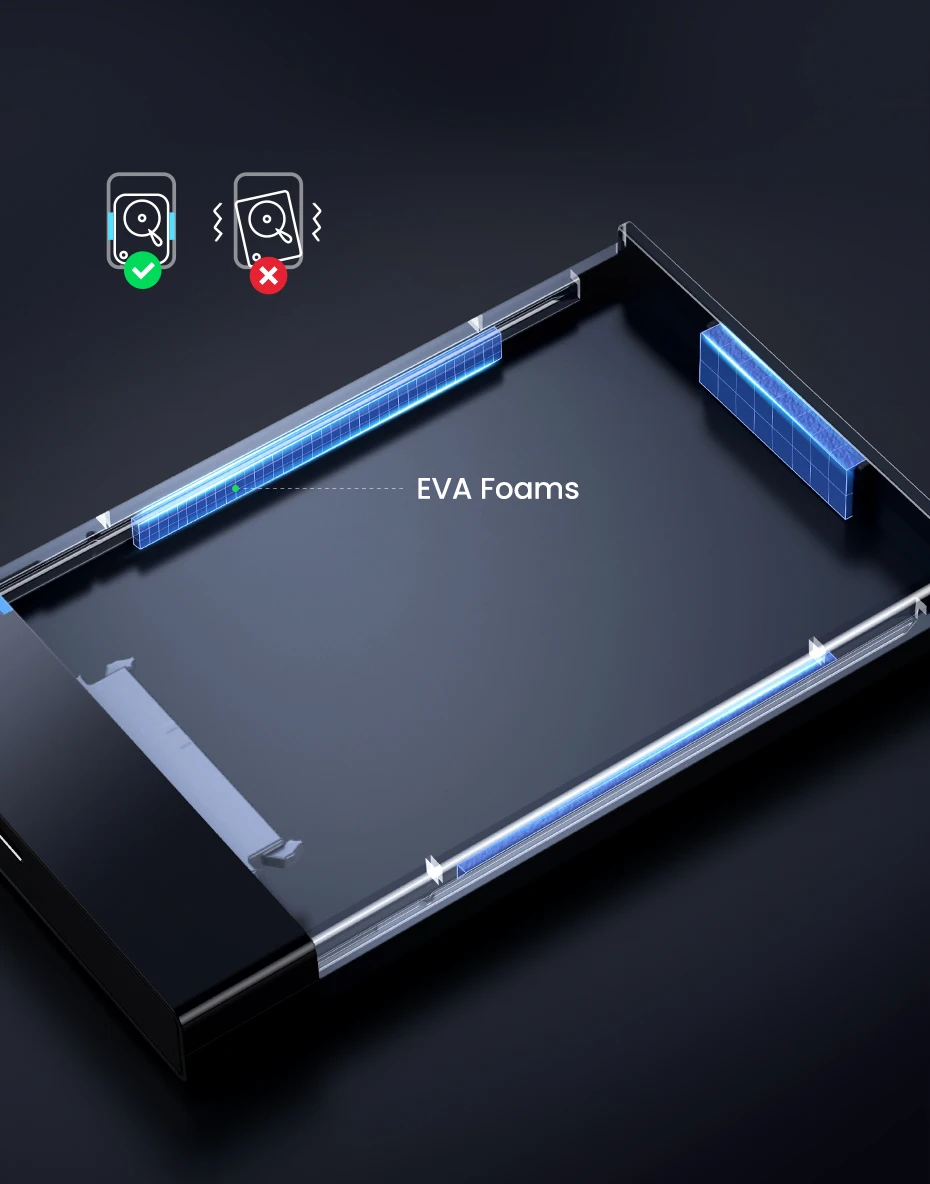 caixa de disco SSD, USB C 3.1,