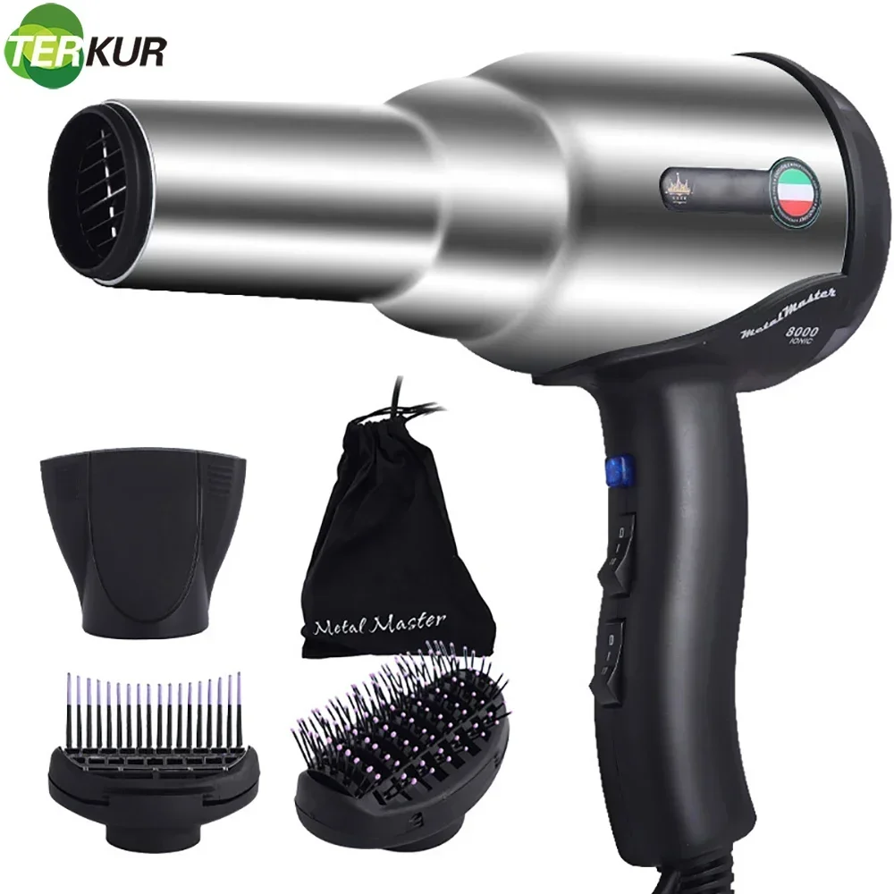 8000W Blow Dryer with Diffuser Ionic Hairdryer Extended Lifespan AC Motor 2 Speed and 3Heat Setting Cool Shut Button Fast Drying hair dryer