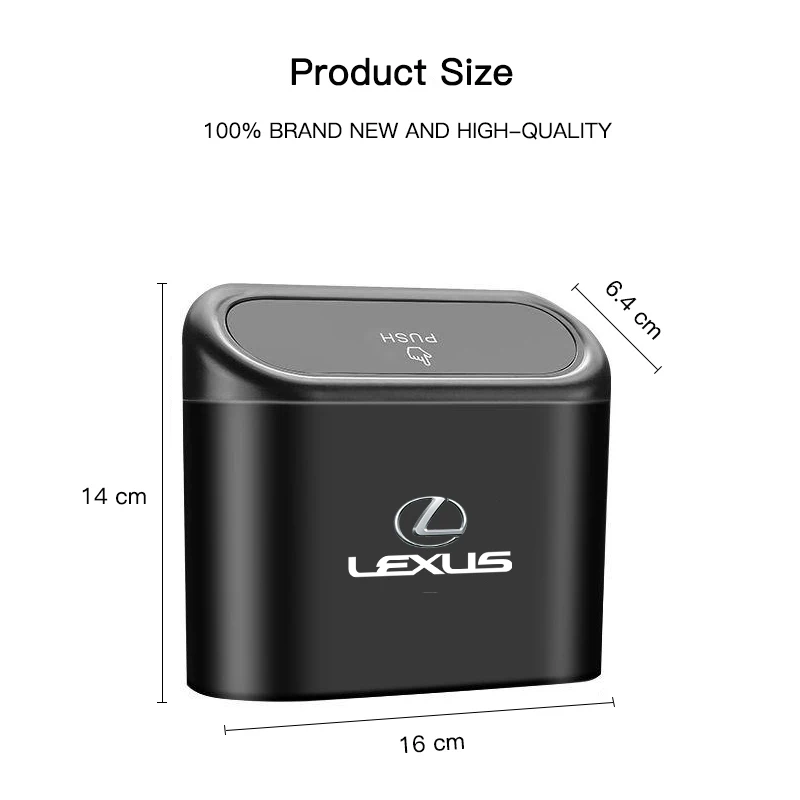 Car Trash Can Garbage Bin Storage Box Interior Accessories For Lexus ES IS250 ES300 CT200h GX460 LX570 RX500h NX300 ES200 IS300 car trash can