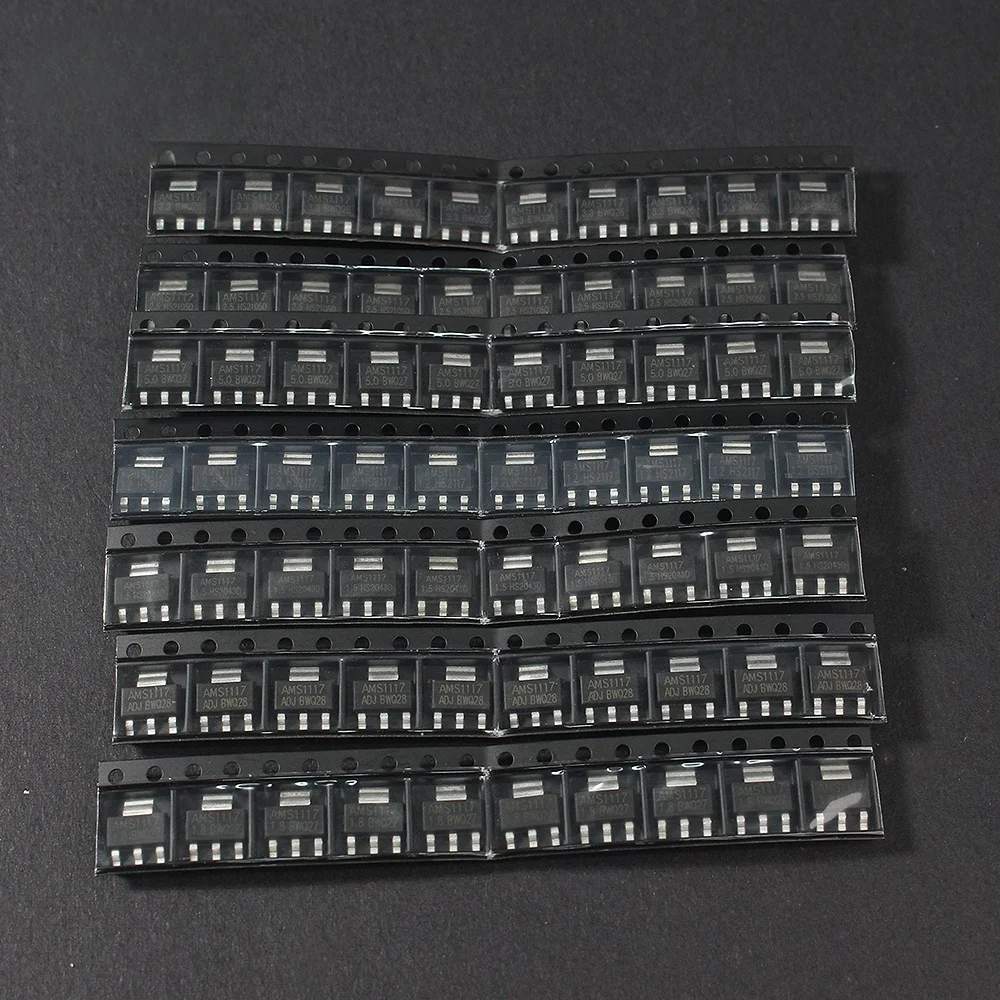 Voltage Regulator Kit 70PCS AMS1117 SOT-223 AMS1117-3.3V AMS1117-ADJ AMS1117-5.0V AMS1117-2.5V AMS1117-1.8V AMS1117-1.5V 1.2V-5V