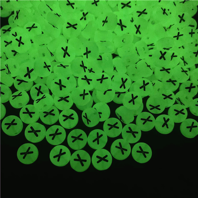 7mm Luminous Letter Beads Alphabet Acrylic Spaced Beads For Jewelry Making DIY Charms Bracelet Necklac