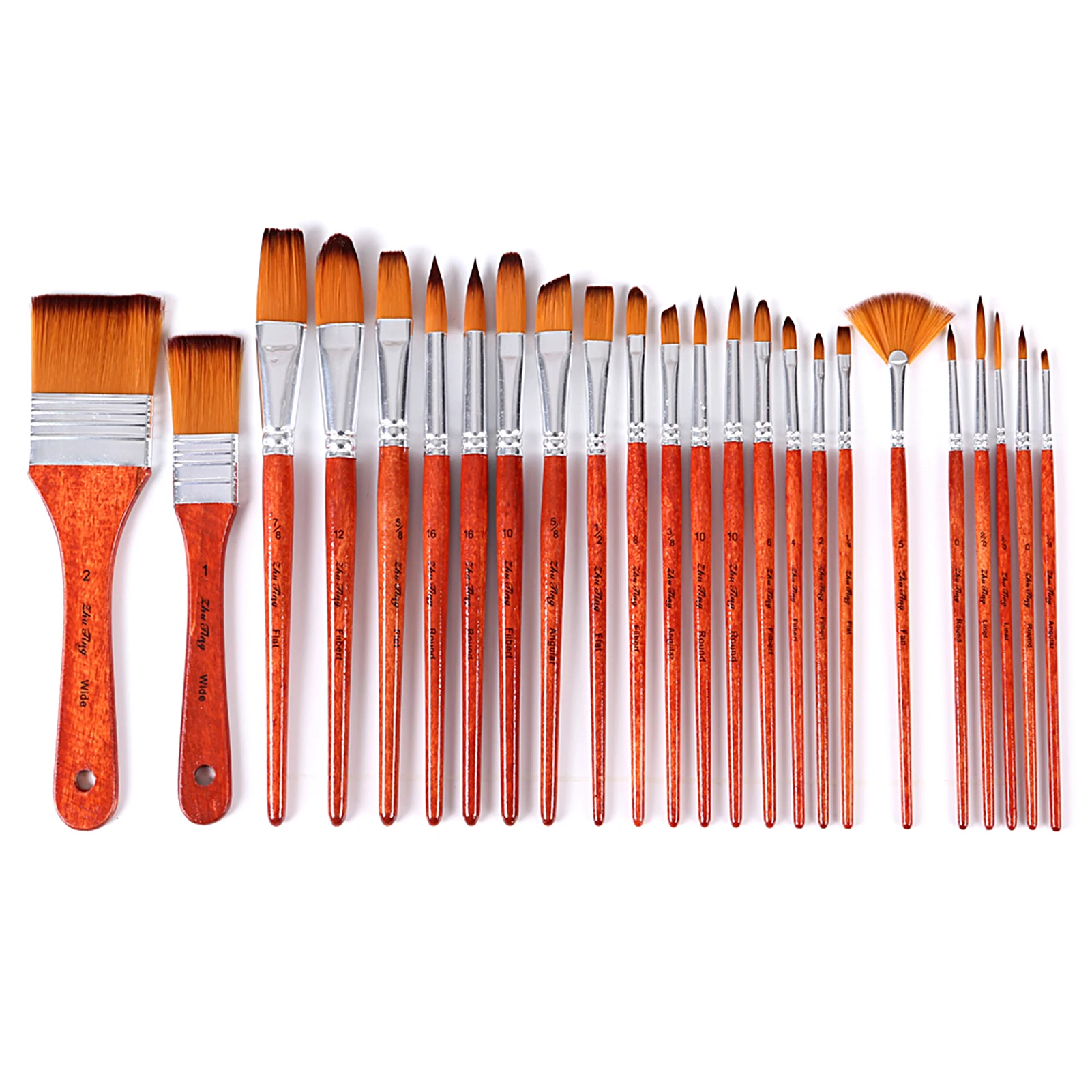 24PCS Paint Brushes Set Kit Artist Professional Paintbrush Round