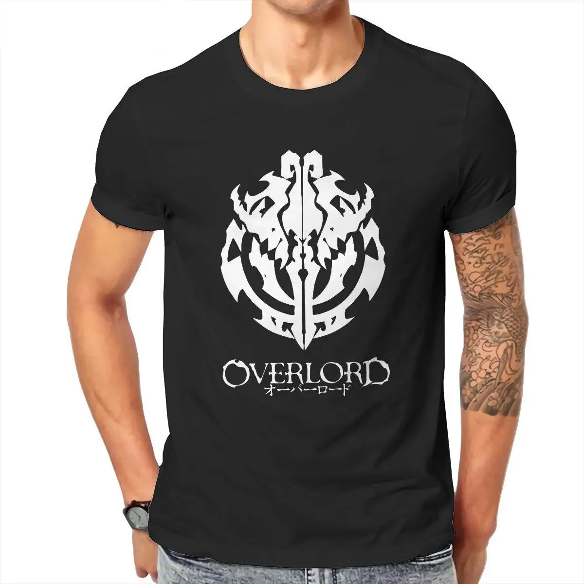

Funny Overlord Anime Guild Ainz Ooal Gown T-Shirts Men Round Neck Cotton T Shirts Short Sleeve Tees Plus Size Tops
