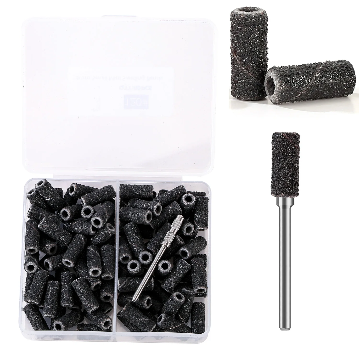80-Piece Mini Zebra Nail Sanding Bands Set