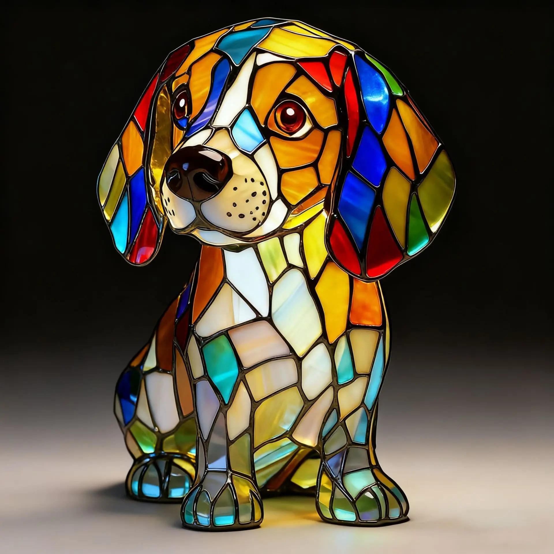 LED Nachtlicht Emittierende Harz Ornament Katze Und Hund Serie Kunst Tier Statue Kreative Hause Desktop Dekoration Skulptur – Detail 28