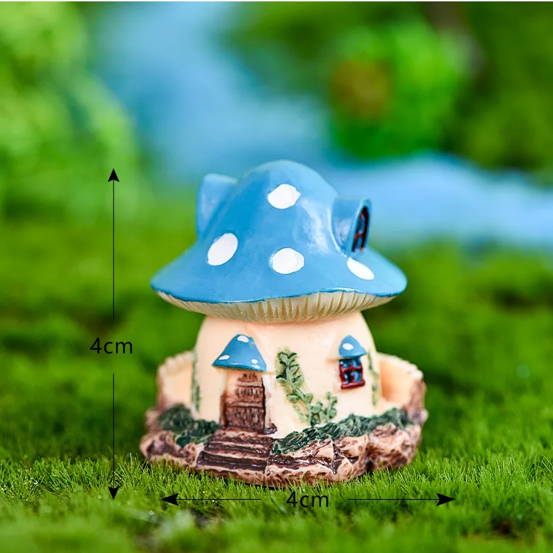 ตัวเลือกสินค้า สวนที่มีสีสันเห็ดตกแต่งบ้าน Miniacture ตุ๊กตาเรซิ่นหัตถกรรมตุ๊กตาเล็กๆ Fairy World Bonsai Garden เครื่องประดับ