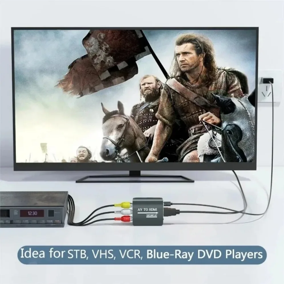 1080P AV RCA To HDMI Composite Adapter AV to HDMI Audio Video Converter with USB