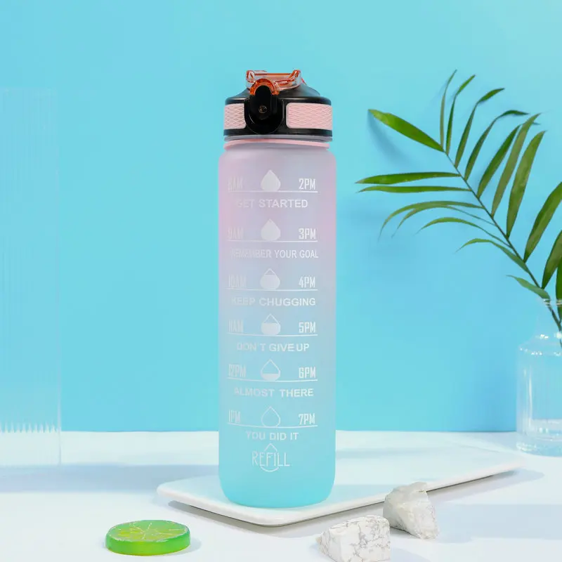 Botella de agua con pajita - Patrón Gen 2 Summer Vibes - Proworks Bottles