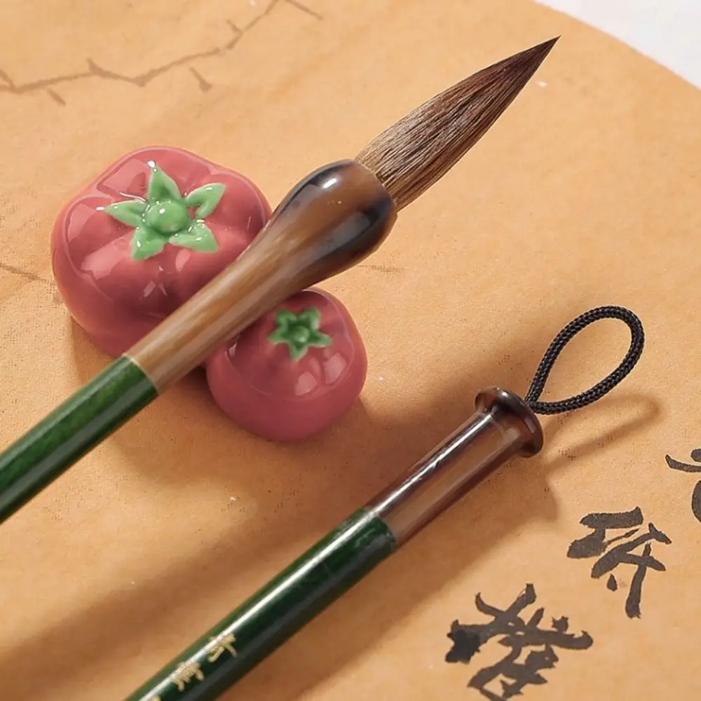 

Кисть для китайской каллиграфии, кисточка для рисования акварелью с волчьей шерстью, традиционная для рисования по дереву, с накладными писаниями