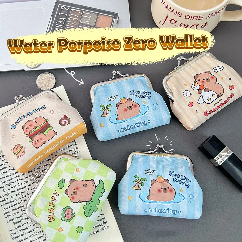 PU Leather Capybara Coin Purse Change Bag Card Holder Card Bag