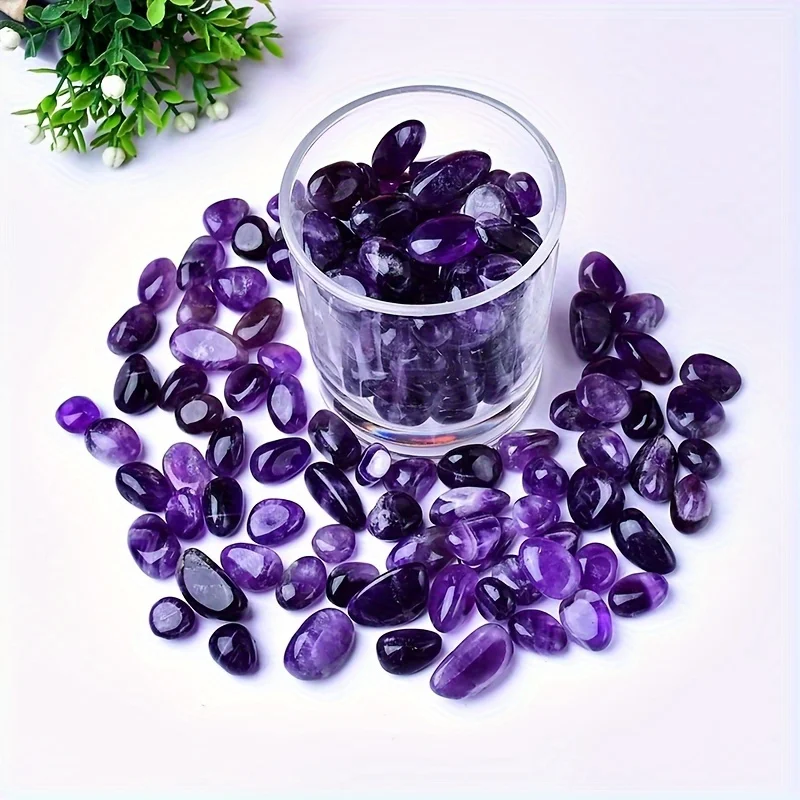 1.73Oz Amethyst Polished Stones Ideal for Aquarium Decor Jewelry Making & Diy Projects