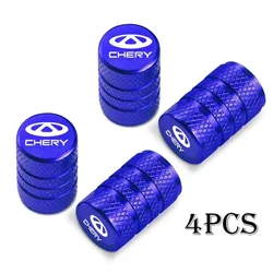 Premium Car Wheel Tire Valve Caps - 4 - Piece Set of Air Dust Covers (Chery - 9)