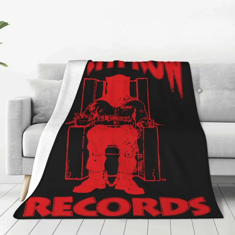 

Death Row Records Red Blankets Fleece Lightweight Throw Blankets for Car Sofa Couch Bedspread