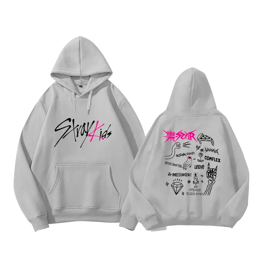 Extra Large Sweatshirt for Men and Women, Korean Rock Star Hooded Sweatshirt, Harajuku Street Gothic Y2K Tops, Fashion Kpop,