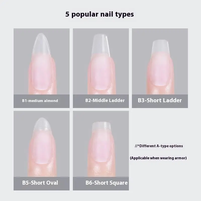 100PCS/Box Clear Coffin Press On Nails - Artificial False Nail Tips with XS/S/M Sizes, Manicure Extension Tools for DIY Salon