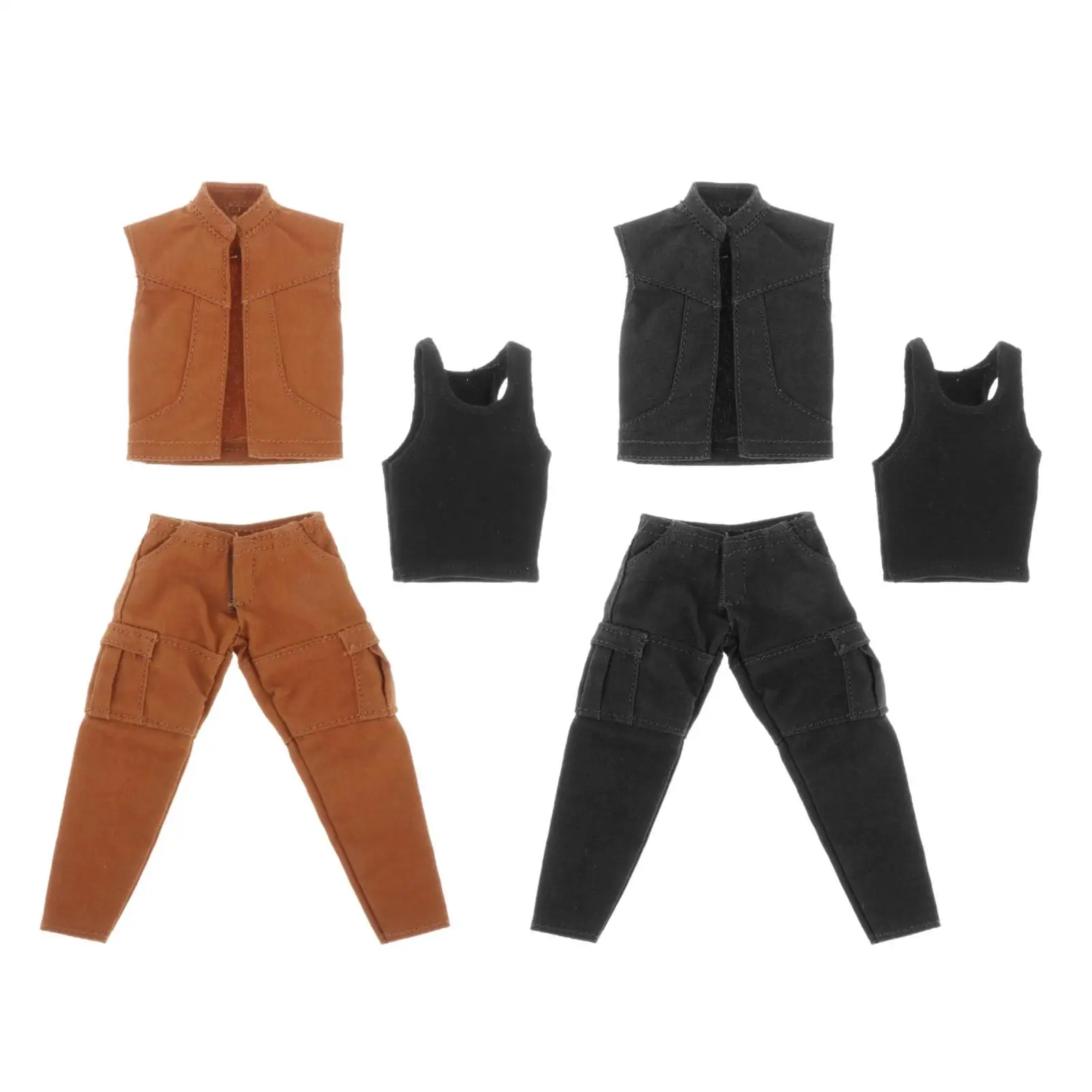 

1/12 Sleeveless Vest Clothes Clothes for 1/12 Male Figures 1/12 Scale Vest for 6'' Figures Accessory