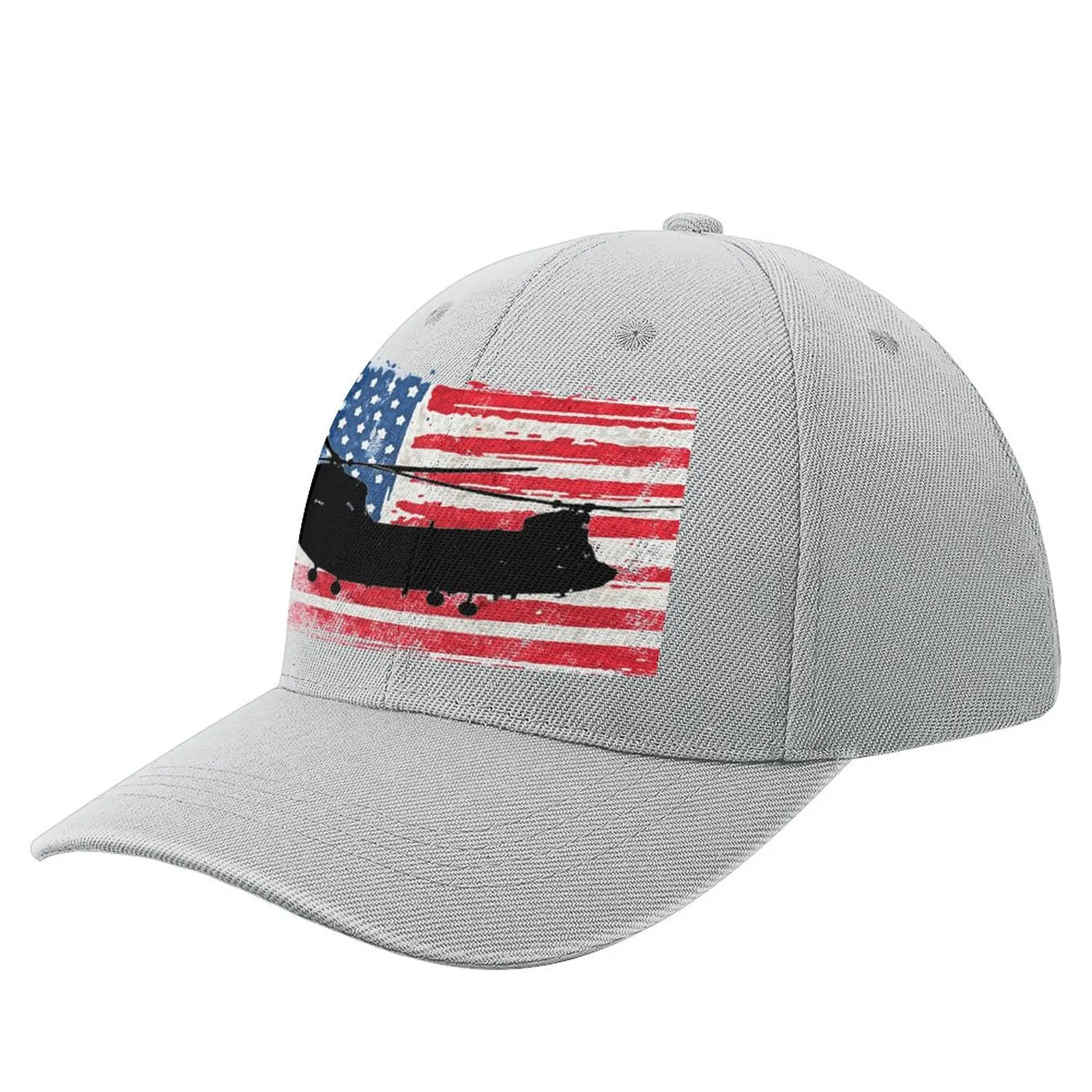 

Chinook CH-47 Helicopter US Military on Vintage Flag Baseball Cap Male hiking hat Hat Ladies Men'S